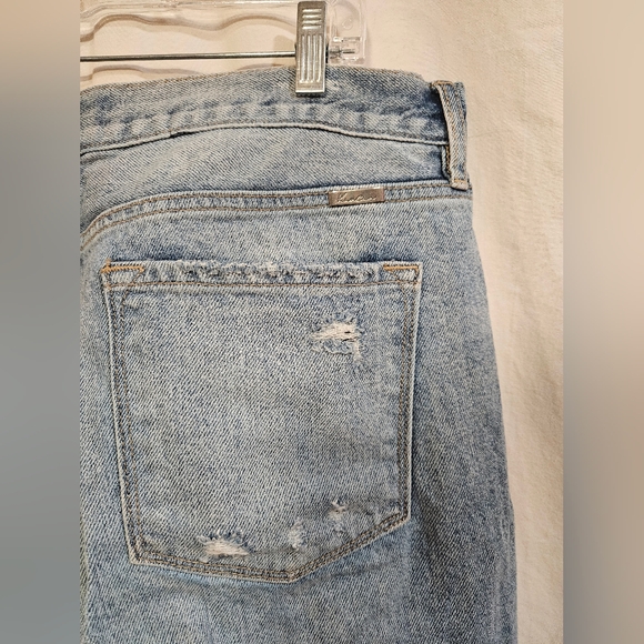 KanCan Women's Distressed Blue Straight Leg Jeans - Picture 6 of 6